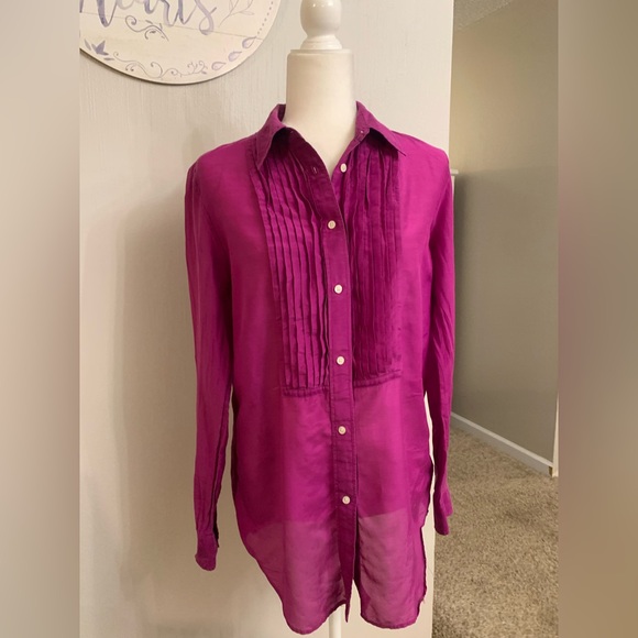 Ralph Lauren Magenta Button-Down Shirt - Picture 3 of 6